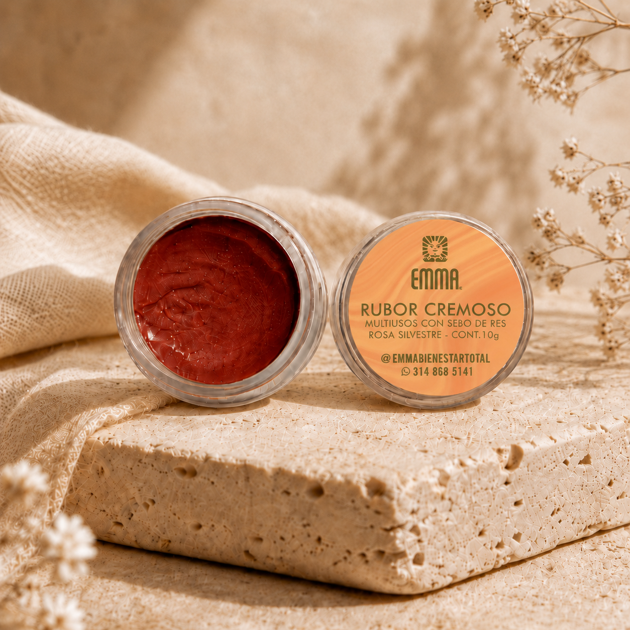 Rubor Cremoso Multiusos con Sebo de Res - Rosa Silvestre 10 gr
